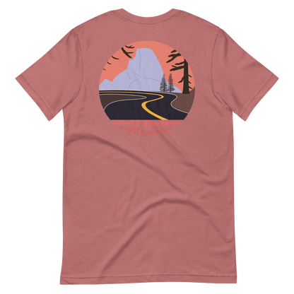 Half Dome men's t-shirt in Mauve – back print design