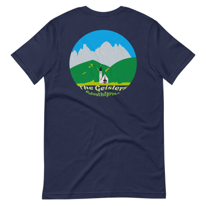 The Geislers men's t-shirt in Navy – back print design
