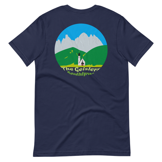 The Geislers men's t-shirt in Navy – back print design