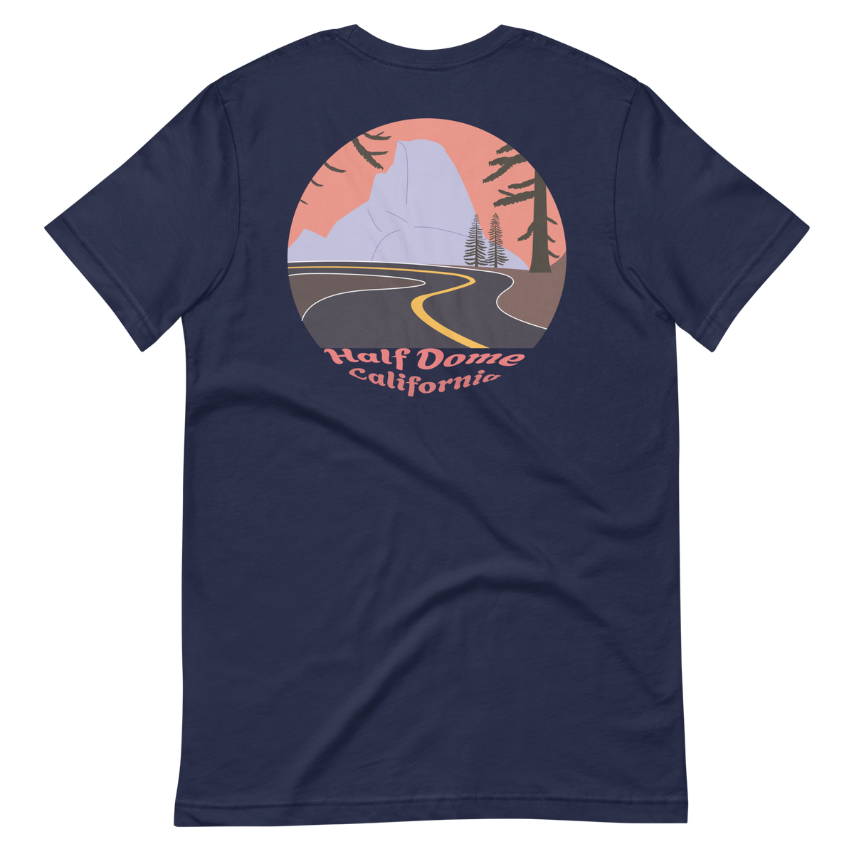 Half Dome men's t-shirt in Navy – back print design