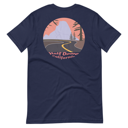 Half Dome men's t-shirt in Navy – back print design