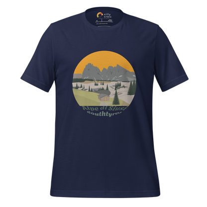 Alpe di Siusi men's t-shirt in Navy – front print design