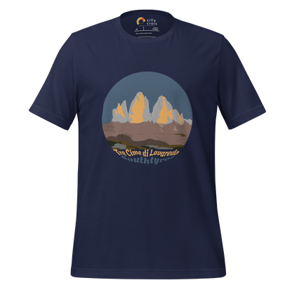 Tre Cime di Lavaredo men's t-shirt in Navy – front print design