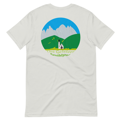 The Geislers men's t-shirt in Silver – back print design