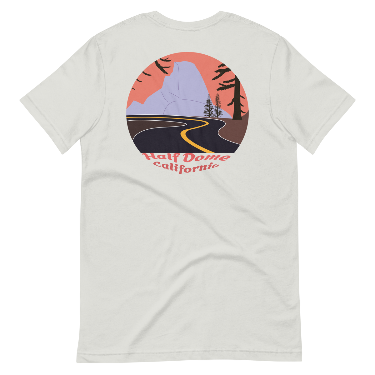 Half Dome men's t-shirt in Silver – back print design