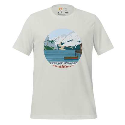 Lago di Braies men's t-shirt in Silver – front print design