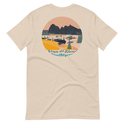 Alpe di Siusi men's t-shirt in Soft Cream – back print design