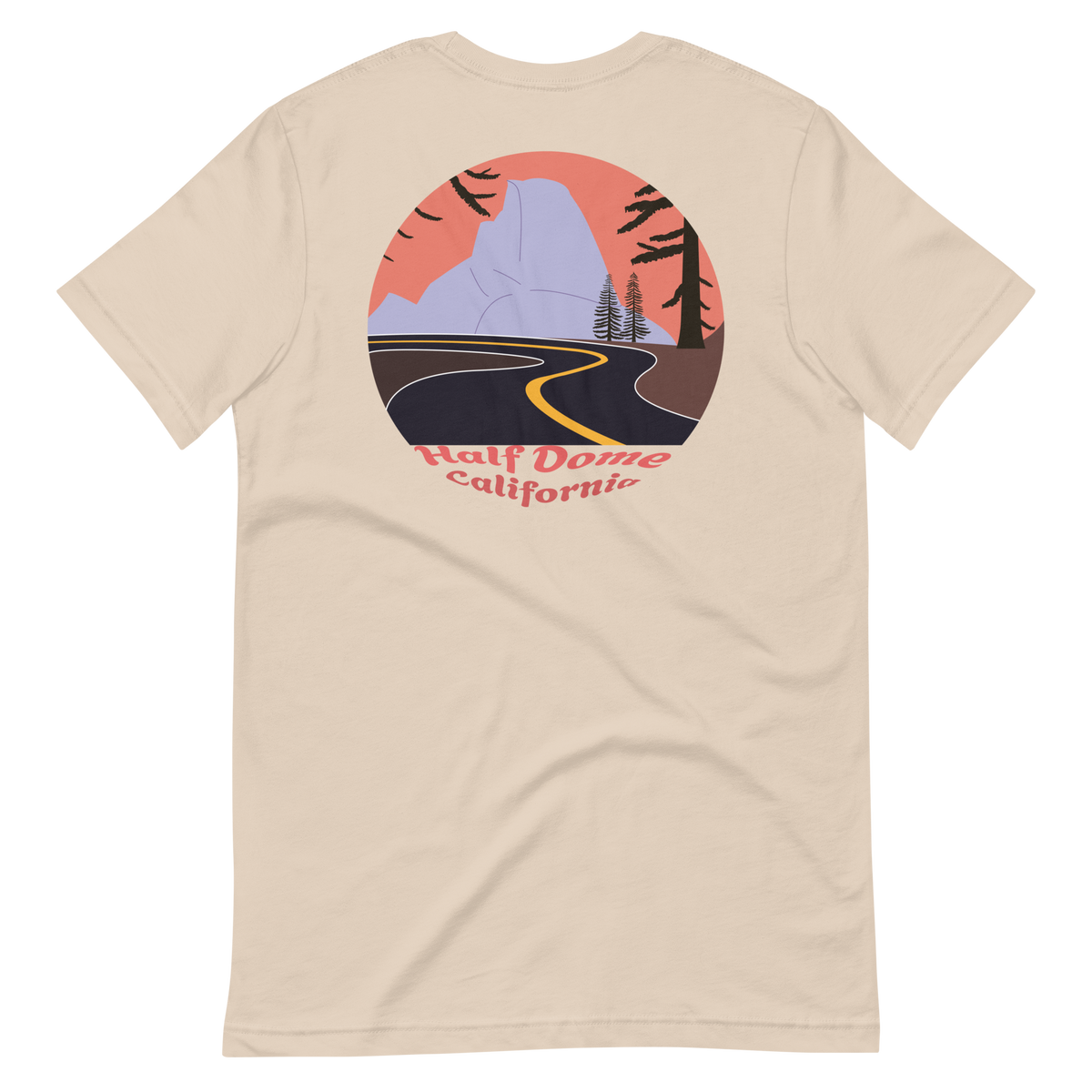 Half Dome men's t-shirt in Soft Cream – back print design