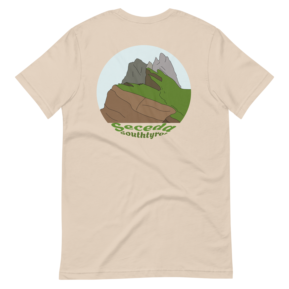 Seceda men's t-shirt in Soft Cream – back print design