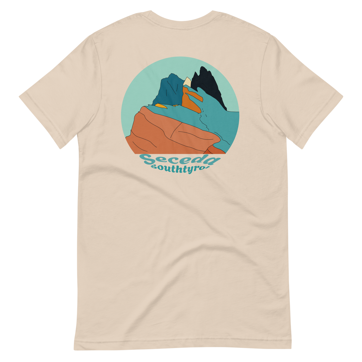 Seceda Retro men's t-shirt in Soft Cream – back print design