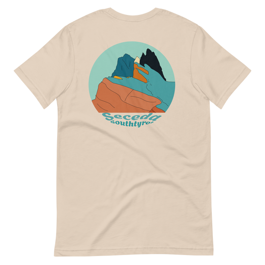 Seceda Retro men's t-shirt in Soft Cream – back print design