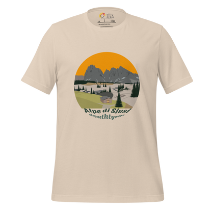 Alpe di Siusi men's t-shirt in Soft Cream – front print design