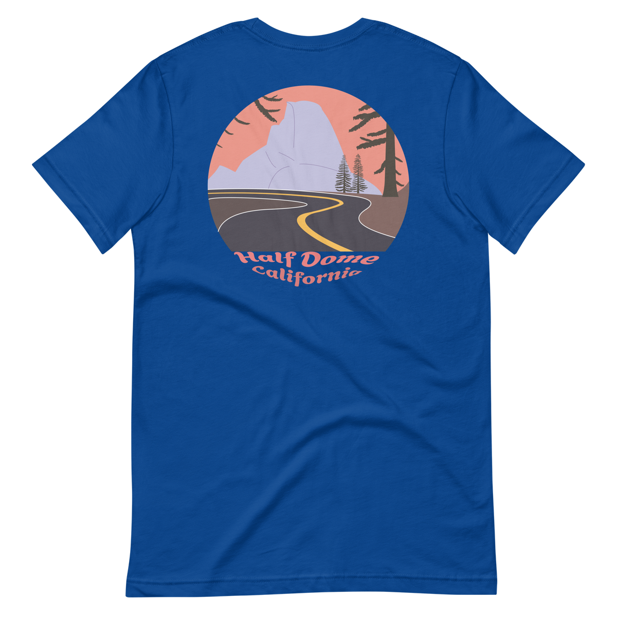 Half Dome men's t-shirt in True Royal – back print design
