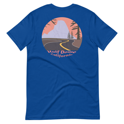 Half Dome men's t-shirt in True Royal – back print design
