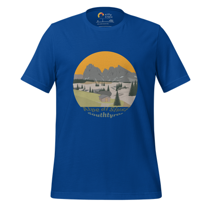 Alpe di Siusi men's t-shirt in True Royal – front print design