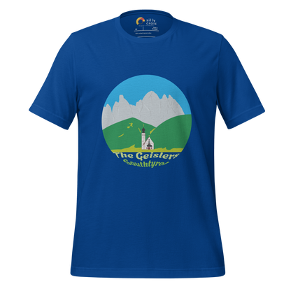 The Geislers men's t-shirt in True Royal – front print design
