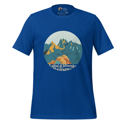 Cadini di Misurina men's t-shirt in True Royal – front print design