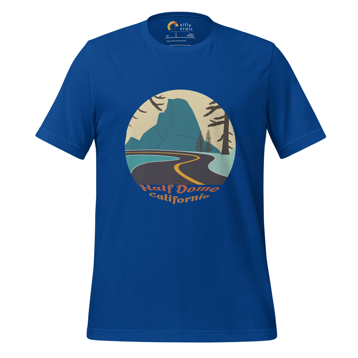 Half Dome men's t-shirt in True Royal – front print design