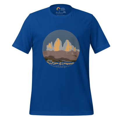 Tre Cime di Lavaredo men's t-shirt in True Royal – front print design