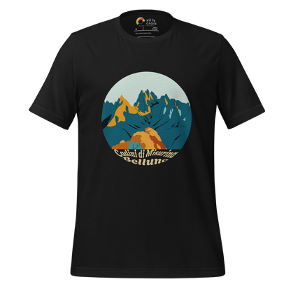 Cadini di Misurina men's t-shirt in Vintage Black – front print design