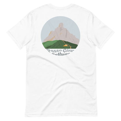 Passo Giau men's t-shirt in White – back print design