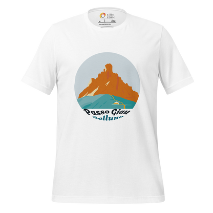 Passo Giau men's t-shirt in White – front print design