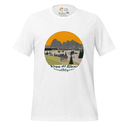 Alpe di Siusi men's t-shirt in White – front print design
