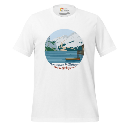 Lago di Braies men's t-shirt in White – front print design
