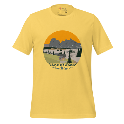 Alpe di Siusi men's t-shirt in Yellow – front print design