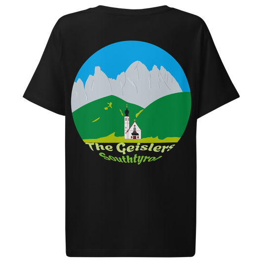 The Geislers women's t-shirt in Black – back print design