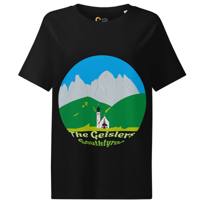 The Geislers women's t-shirt in Black – front print design