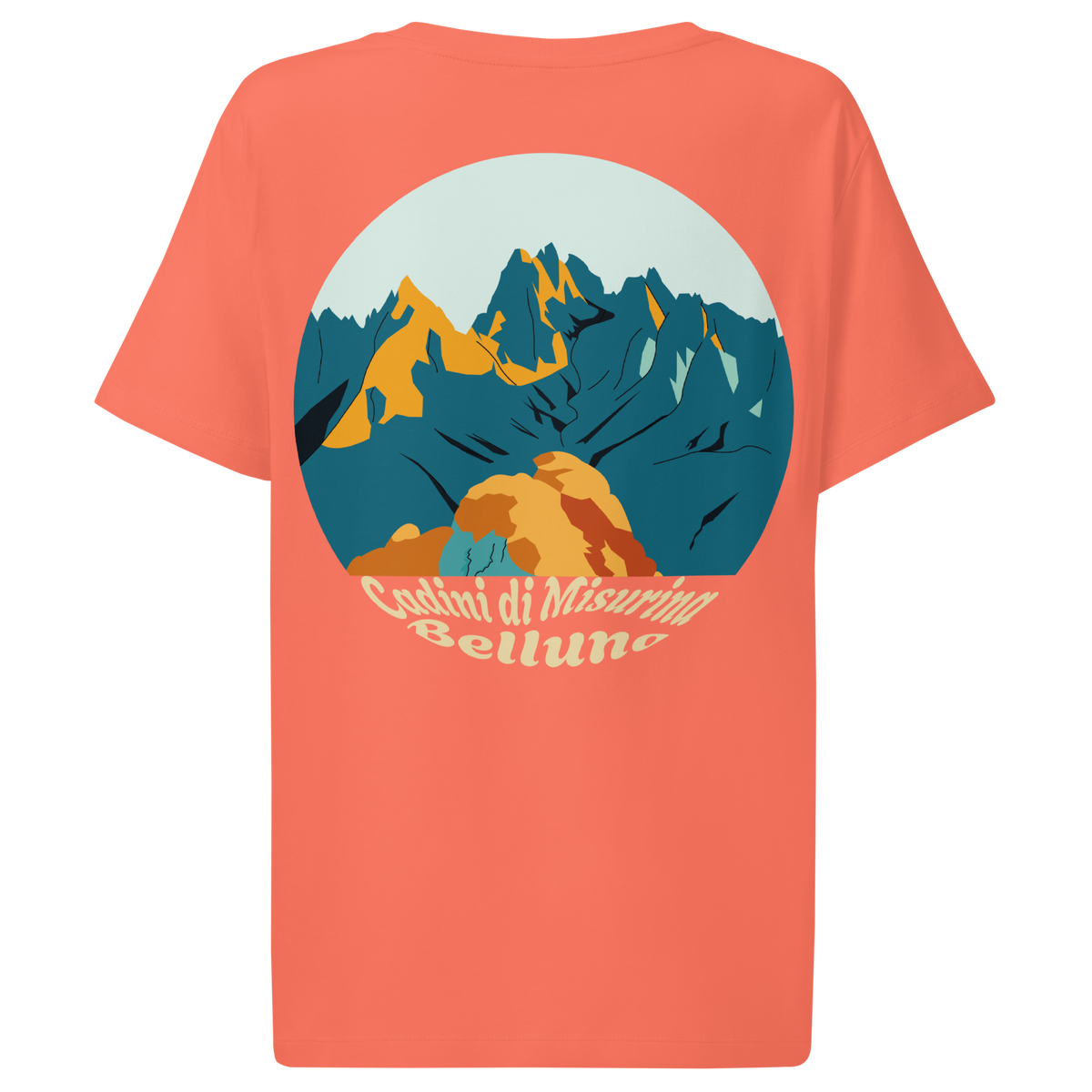 Cadini di Misurina women's t-shirt in Fiesta – back print design