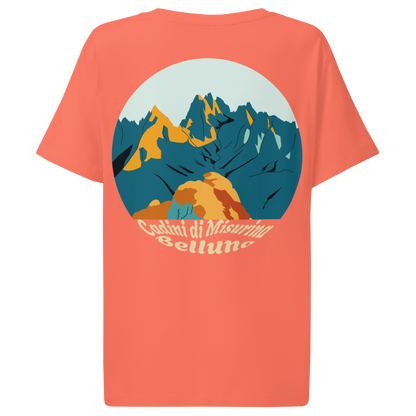 Cadini di Misurina women's t-shirt in Fiesta – back print design