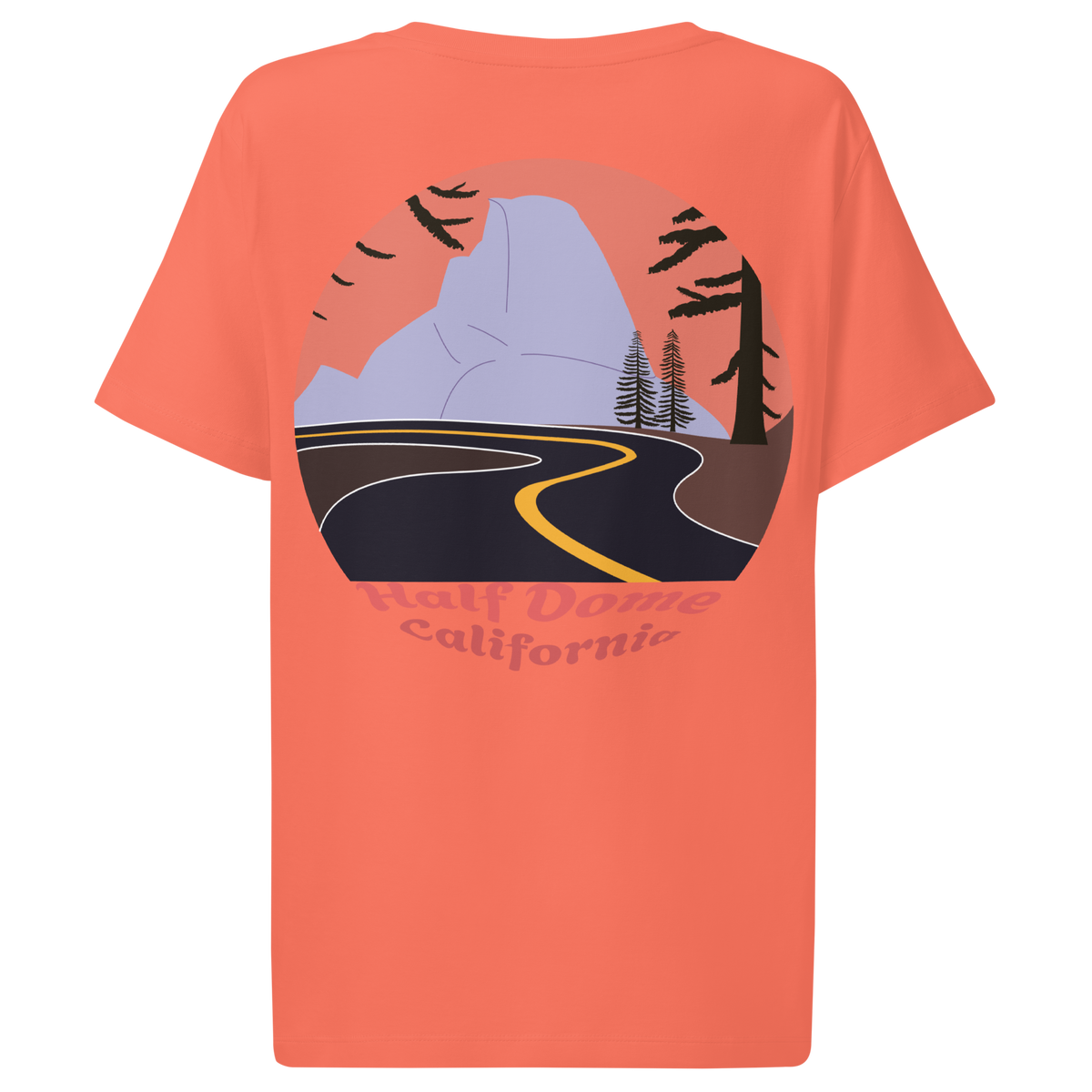 Half Dome women's t-shirt in Fiesta – back print design