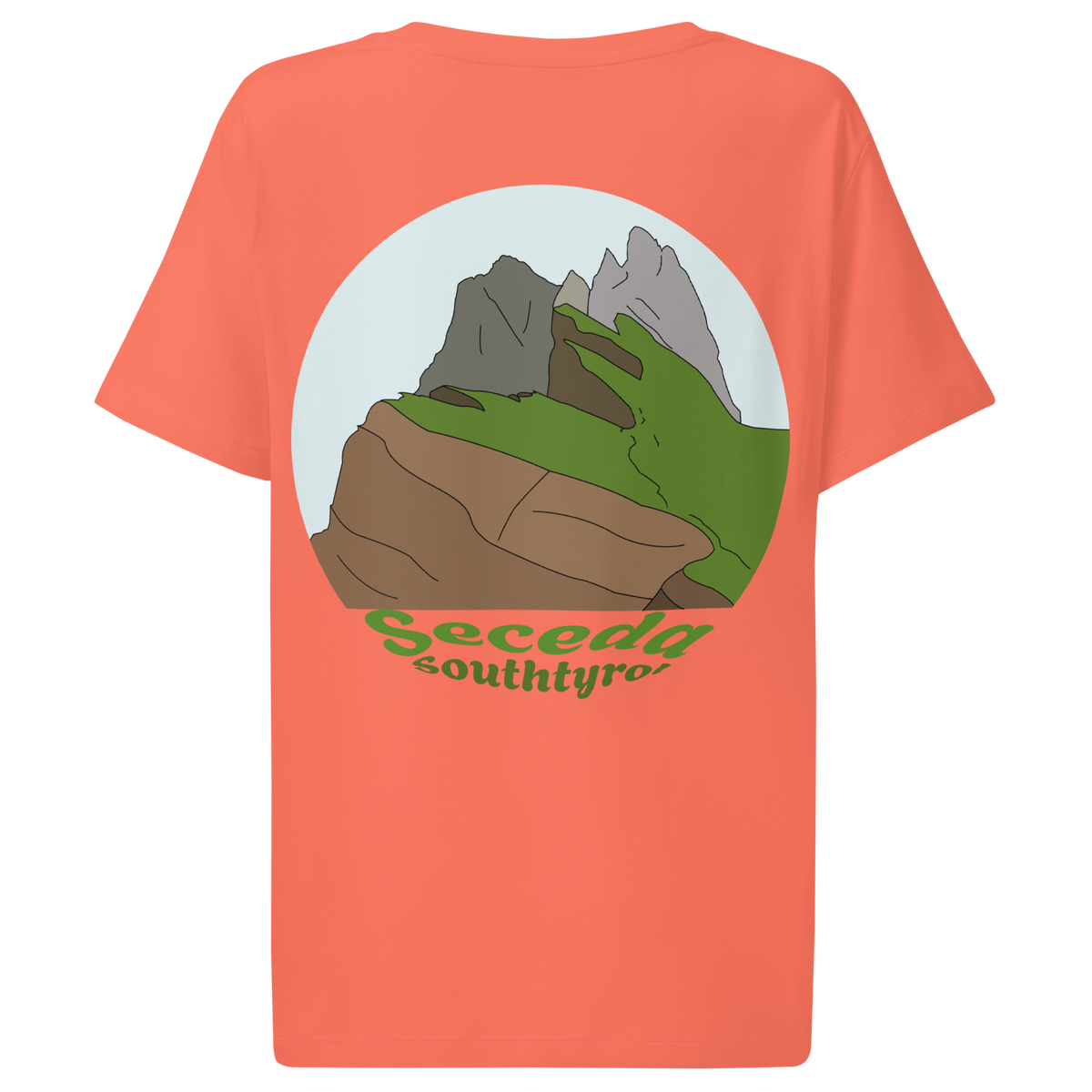 Seceda women's t-shirt in Fiesta – back print design