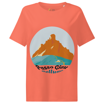 Passo Giau women's t-shirt in Fiesta – front print design