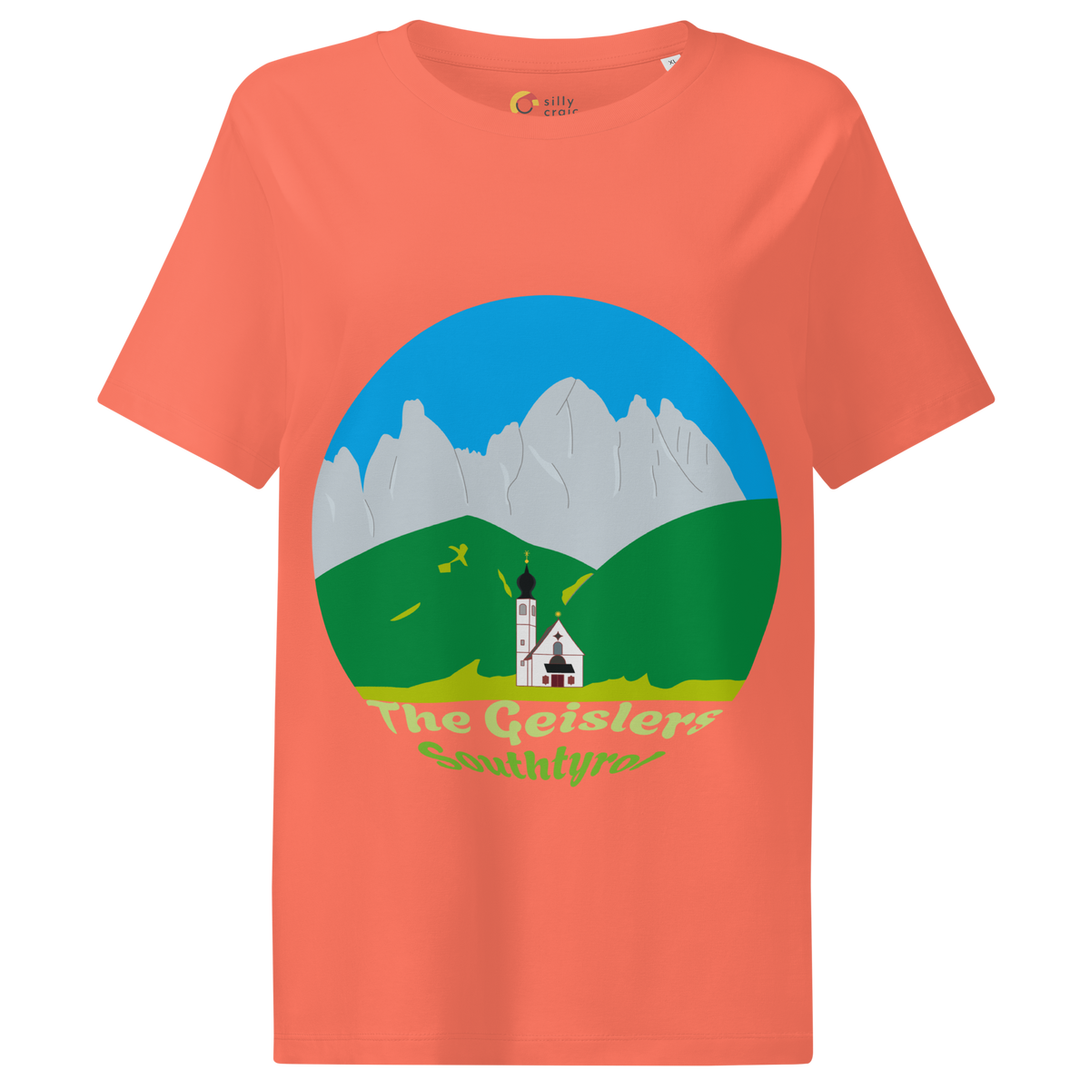 The Geislers women's t-shirt in Fiesta – front print design