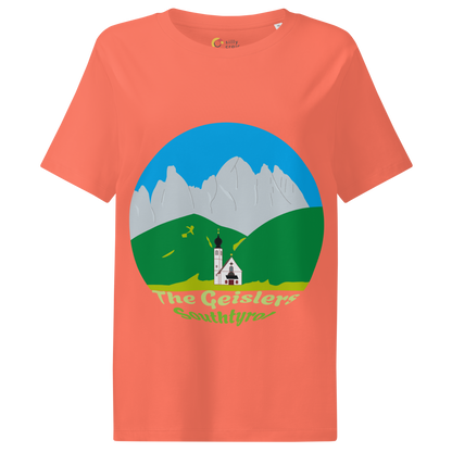 The Geislers women's t-shirt in Fiesta – front print design