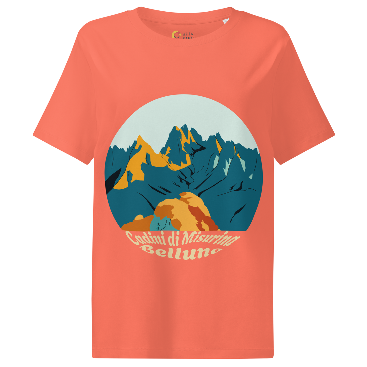 Cadini di Misurina women's t-shirt in Fiesta – front print design