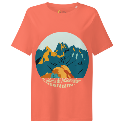 Cadini di Misurina women's t-shirt in Fiesta – front print design