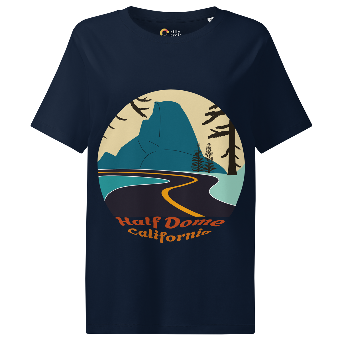 Half Dome women's t-shirt in French Navy – front print design