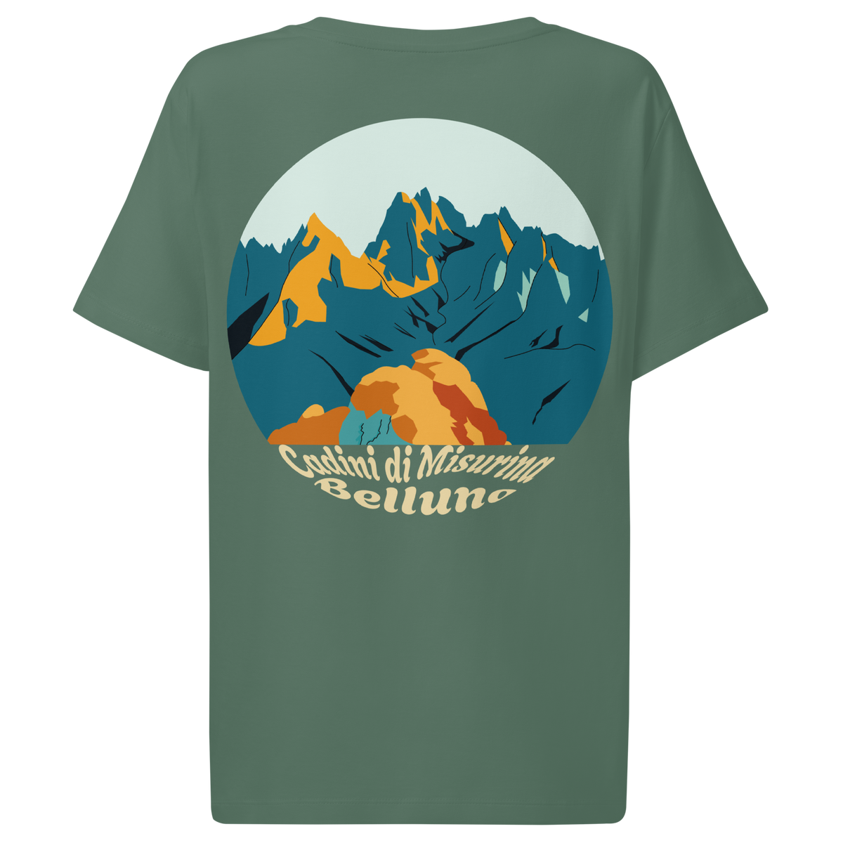 Cadini di Misurina women's t-shirt in Green Bay – back print design