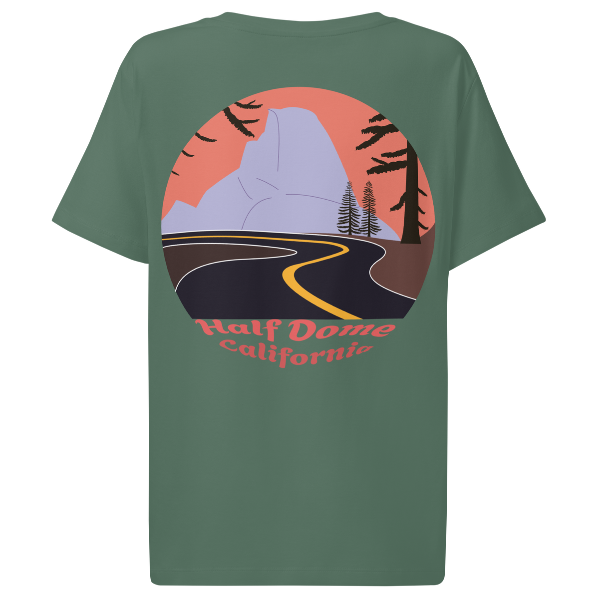 Half Dome women's t-shirt in Green Bay – back print design