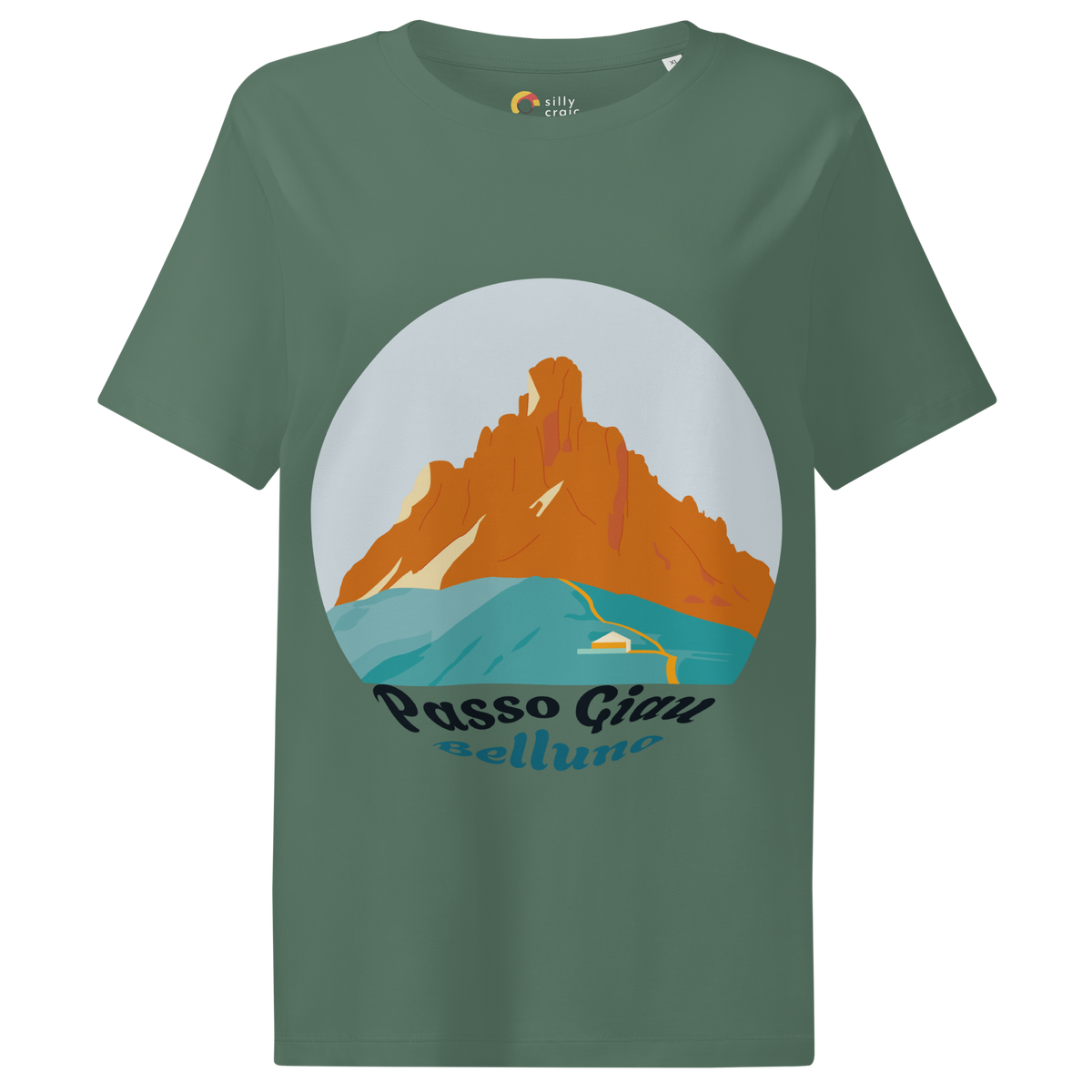 Passo Giau women's t-shirt in Green Bay – front print design