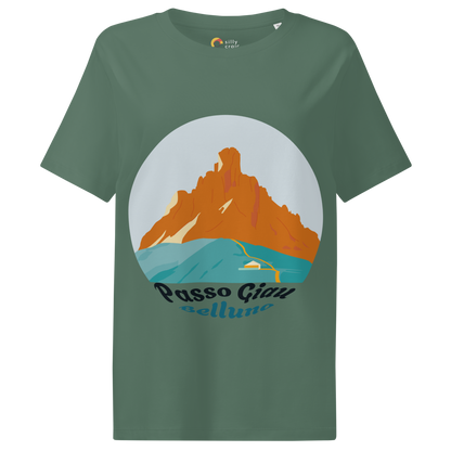 Passo Giau women's t-shirt in Green Bay – front print design