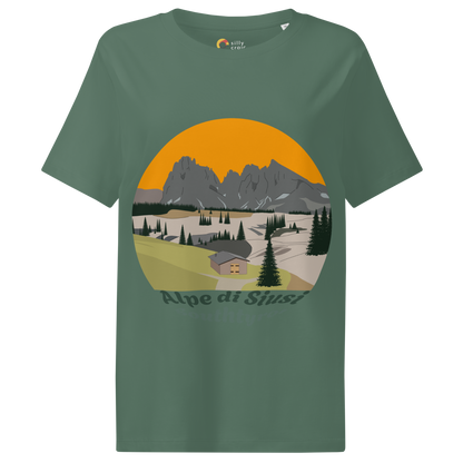 Alpe di Siusi women's t-shirt in Green Bay – front print design