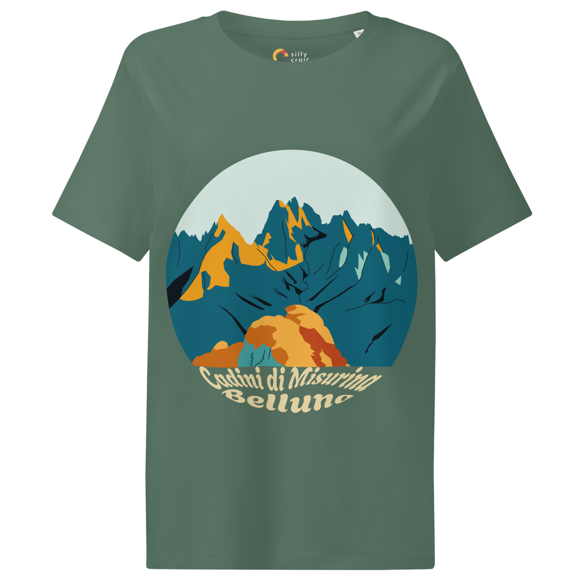 Cadini di Misurina women's t-shirt in Green Bay – front print design