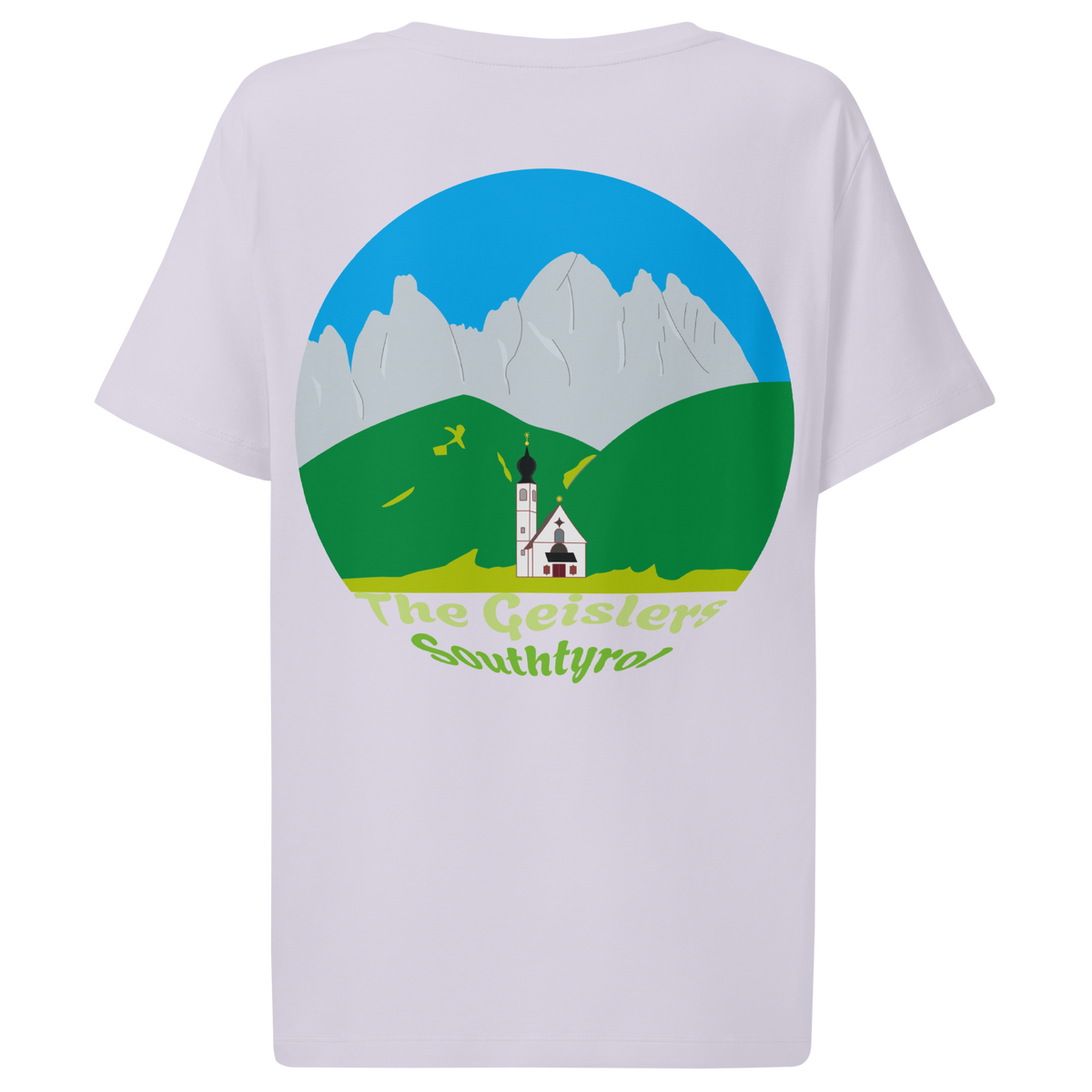 The Geislers women's t-shirt in Lavender – back print design