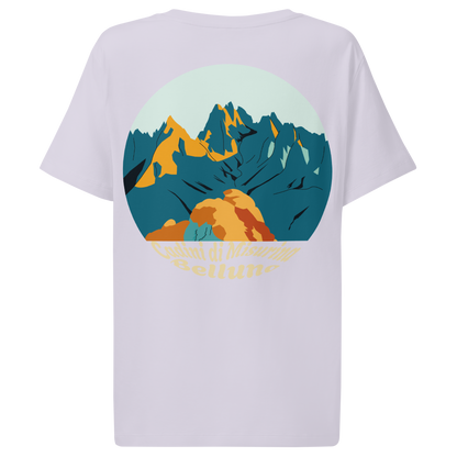 Cadini di Misurina women's t-shirt in Lavender – back print design
