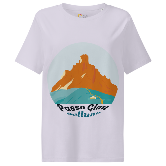Passo Giau women's t-shirt in Lavender – front print design